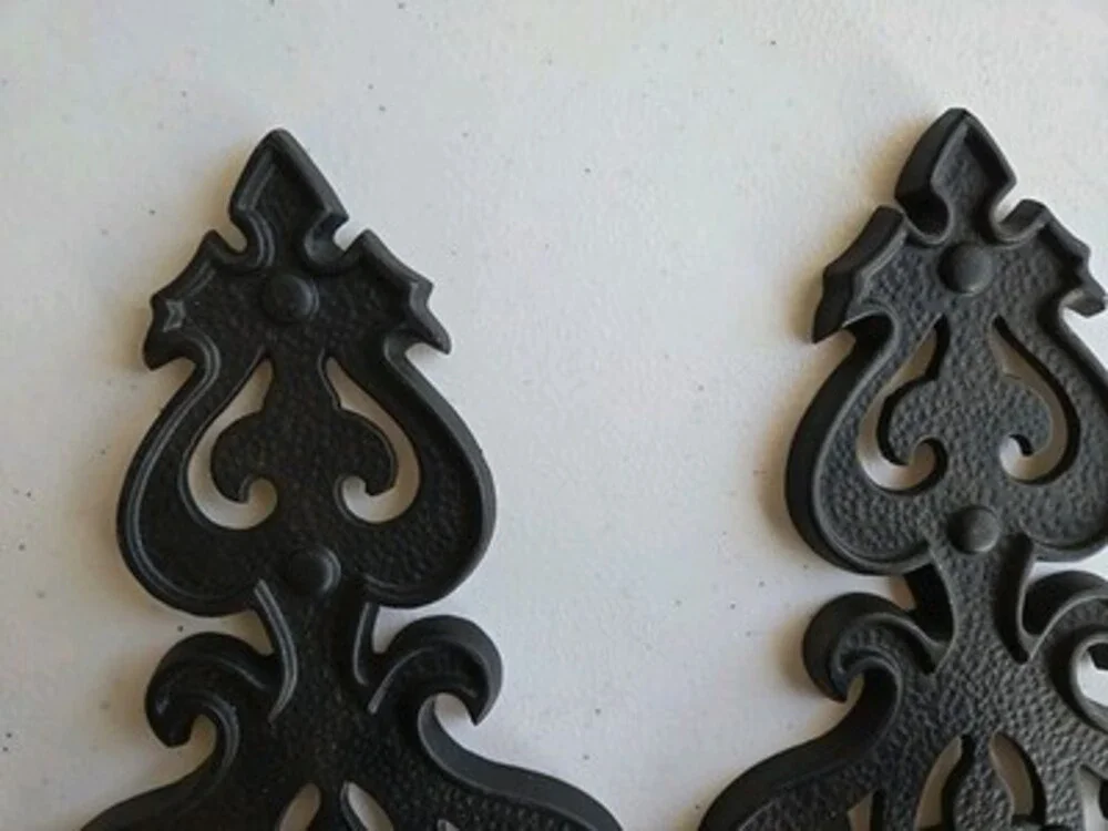 Homco Vintage gothic-style cast iron wall candle sconces-2